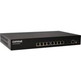 ComNet CWGE10FX2TX8MSPOE Commercial Grade 10-Port Gigabit Managed Ethernet Switch with 30W PoE+