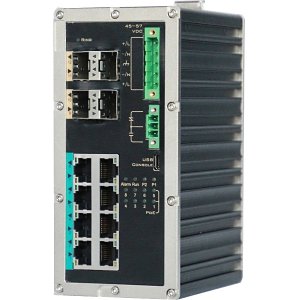 KBC Networks ESMGS8-P4-B 8 Gigabit PoE+, 4 SFP Ports 240W Total Budget Industrial Managed PoE Switch