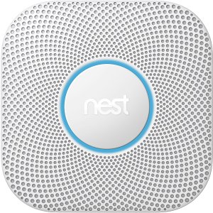 Google Nest Protect Wired Smoke and Carbon Monoxide Alarm, 2nd Gen, White (S3005PWLUS)
