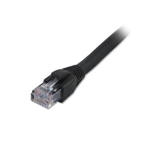 Comprehensive CAT6SH-50BLK CAT6 Patch Cable, Solid, Snagless, 50' (15.2m), Black