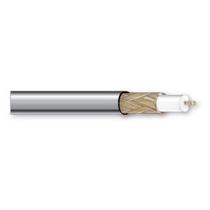 West Penn 807XBK1000 RG-8X/U 16/1 Coaxial Cable, CM, 50 Ohm,  1000' (304.8m) Put Up Wooden Reel, Black