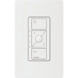 Lutron PD-FSQN-WH Caseta Wireless In-Wall Fan Control - 120V, White