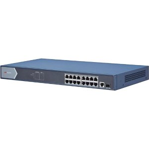 Hikvision DS-3E0518P-E 16-Port Unmanaged Gigabit PoE Ethernet Switch, 32Gbps