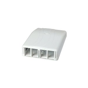 Primex CPO4 Customer Premise Wall Outlet, 4-Port Empty, Surface Mount, White (125-0911)