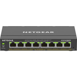 Netgear GS308EP 300 Series SOHO Plus 8-Port PoE+ Gigabit Ethernet Plus Switch (62W)
