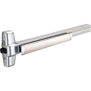 Von Duprin QEL9947-L-NL-US26D-RHR-3 Door Exit Device, Grooved, Concealed Vertical Rod Device Quiet Electric Latch Retraction, Lever, Rigid-Night Latch, Right Hand Reverse, Dull Chromium, For 3' Door