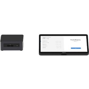 Logitech TAPMSTBASEINT Tap Solution for Microsoft Teams Rooms, Base Bundle, Includes Tap, Cables, JumpStart and Mini PC with Intel NUC