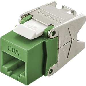 Hubbell HJU6AGN CAT6A Jack with Cobra-Lock Termination, Green