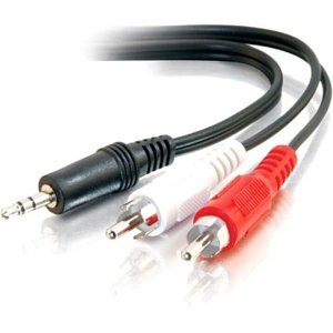 C2G CG40423Value Series One 3.5mm Stereo Male to Two RCA Stereo Male Y-Cable, 6' (1.8m)