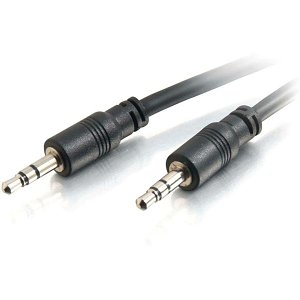 C2G CG40106 3.5mm Stereo Audio Cable With Low Profile Connectors M/M, In-Wall CMG-Rated, 15' (4.6m)