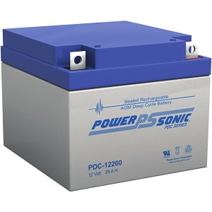 Power Sonic PDC-12260 PDC Series 12V, 27.8 Ah Deep Cycle SLA Battery