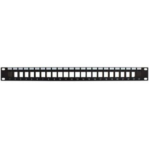 Vertical Cable 043-382/24/1U 24-Port Blank Patch Panel with Cable Manager, Black