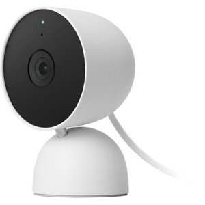 Google Nest Cam Indoor Wired, Smart Security Camera, 2nd Gen, Snow (GA01998-US)