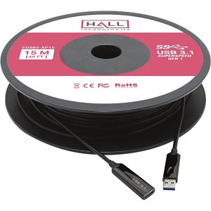 Hall CUSB3-AP15 4K USB 3.0/3.1 Gen 1 Javelin Active Optical Plenum Cable