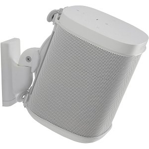 On-Q  WSWM21 Wireless Speaker Swivel and Tilt Wall Mount for Sonos One, One SL, Play:1, Play:3, White