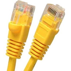 W Box 0E-C5EYW16 CAT5 Patch Cable, 1' (0.3m), Yellow, 6-Pack