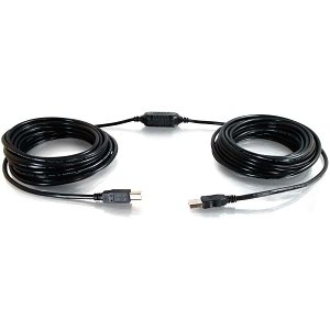 C2G CG38989 25' (7.6m) USB A/B Active Cable (Center Booster Format)