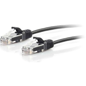 C2G CG01102 CAT6 Snagless Unshielded (UTP) Slim Ethernet Network Patch Cable, 3' (0.9m), Black