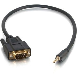 C2G CG02444 Velocity DB9 Male to 3.5mm Male Serial RS232 Adapter Cable, 1.5' (0.46m)