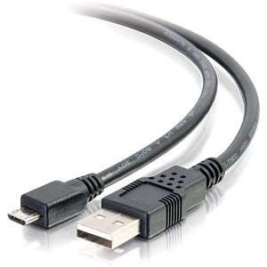 C2G CG27365 USB 2.0 A to Micro-B Cable M/M, 6.6' (2m), Black