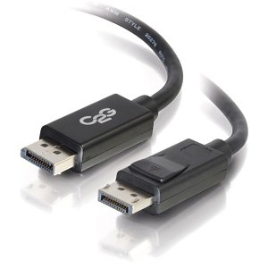 C2G CG54401 6' DisplayPort Cable with Latches 8K UHD M/M, Black
