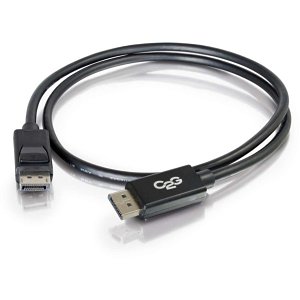 C2G CG54403 DisplayPort Cable with Latches 8K UHD M/M, 15' (4.5m), Black
