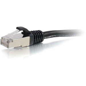 C2G CG00809 CAT6a Snagless Shielded (STP) Ethernet Network Patch Cable, 2' (0.6m), Black