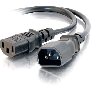 C2G CG0314118 AWG Computer Power Extension Cord, IEC320C14 to IEC320C13, TAA Compliant, 6' (1.8m)