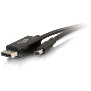 C2G CG54301 Mini DisplayPort to DisplayPort Adapter Cable 4K 30Hz, 6' (1.8m), Black