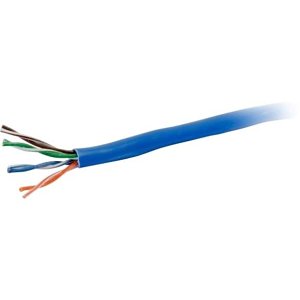 C2G CG56019 CAT6 Bulk Unshielded UTP Ethernet Network Cable with Solid Conductors, 1000' (304.8m), Blue