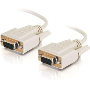 C2G CG03046 DB9 F/F Serial RS232 Null Modem Cable, 15' (4.6m), Beige