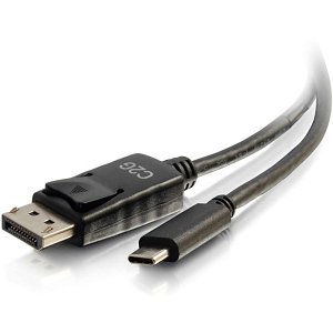 C2G CG26902 USB-C to DisplayPort Adapter Cable, 4K 30Hz, 6' (1.8m), Black