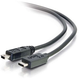 C2G CG28854 USB 2.0 USB-C to USB Micro-B Cable M/M, 3' (0.9m), Black