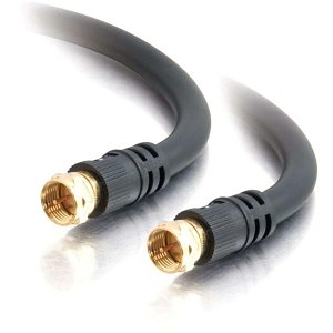 C2G CG29134 Value Series F-Type RG6 Coaxial Video Cable, 25' (7.6m)
