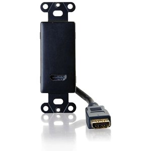 C2G CG41045 HDMI Pass Through Wall Plate, Black
