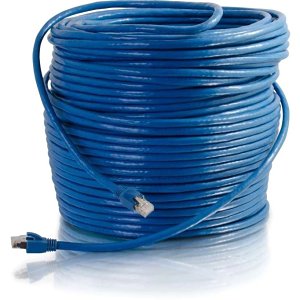 C2G CG43168 CAT6 Snagless Solid Shielded Ethernet Network Patch Cable, 75' (22.8m), Blue