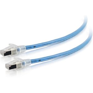 C2G CG43173 HDBaseT Certified CAT6A Cable with Discontinuous Shielding, Plenum CMP-Rated, Blue, 75' (22.8m), Blue