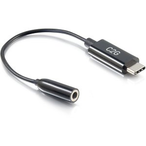 C2G CG54426 USB-C to AUX (3.5mm) Adapter Converter