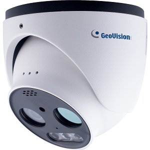 GeoVision GV-TMEB5800 5MP Thermal and Optical IR Fixed Turret Dome IP Camera, H.265 Super Low Lux, WDR Pro, 4mm Lens