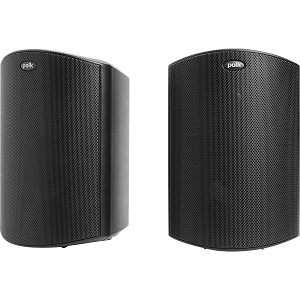 Polk ATRIUM 6 All Weather Outdoor Loudspeaker with 5.25" Driver, 1" Tweeter and Power Port Bass Venting, Pair, Black