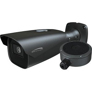 Speco O4IB1M Intensifier 4MP WDR Bullet IP Camera with Junction Box, 2.8-12mm Motorized Lens, Dark Gray Housing