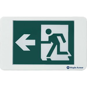 Maple Armor 10024 BES Exit Sign B, Running Man Emergency LED Exit Sign (BES-P 120/347)