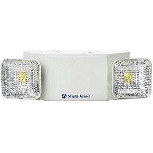 Maple Armor 10452 EL Emergency Light with Two Adjustable Lamp Heads and 90 Minute Battery Backup, White (EL-1.5W 120/347)
