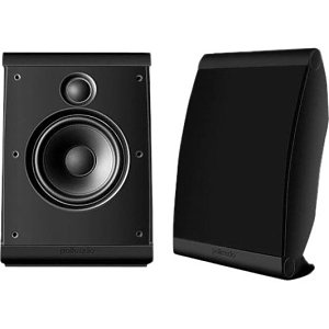 Polk OWM3 Compact Multi-Application Speaker with 4-1/2" Dynamic Balance Polypropylene Cone Driver and 1" Silk Dome Tweeter, Pair, Black