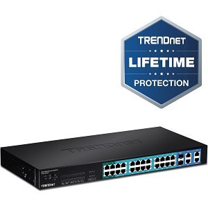 TRENDnet TPE-224WS 28-Port 10/100 Mbps Web Smart PoE+ Switch, 12.8Gbps