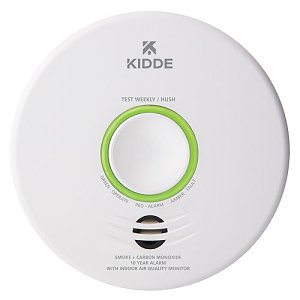 Kidde P4010ACSCOAQ-WF Smart Smoke and Carbon Monoxide Detector with Indoor Air Quality Monitor, Hardwired, 10-Year Lithium Backup Battery