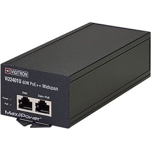 Vigitron Vi22401U MaxiiPower 1-Port 60W IEEE 802.3bt PoE Midspan with Built-In Power Supply