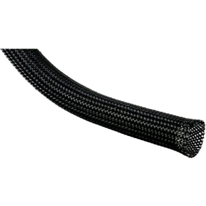 Techflex CCP0.25BK100 Clean Cut 1/4" Expandable Braided Sleeving, 100' Shop Spool, Black