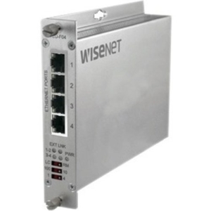 Hanwha TEC-F04 Wisenet 4-Channel Ethernet Over Coax Extender with Pass-Through PoE