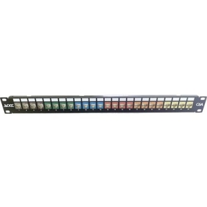 OCC ACC2488/1106AN Category 6A Patch Panel, 110, UTP, 24-Port, 1RU Angled, K6A02 Connectors